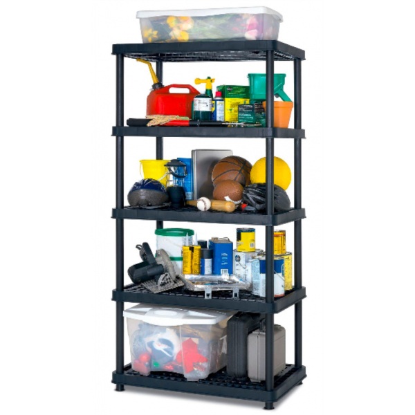 GOME ชั้นวางของอเนกประสงค์ 5 ชั้น รุ่น TG59940S5 ขนาด 90x44x184 cm. สีดำ