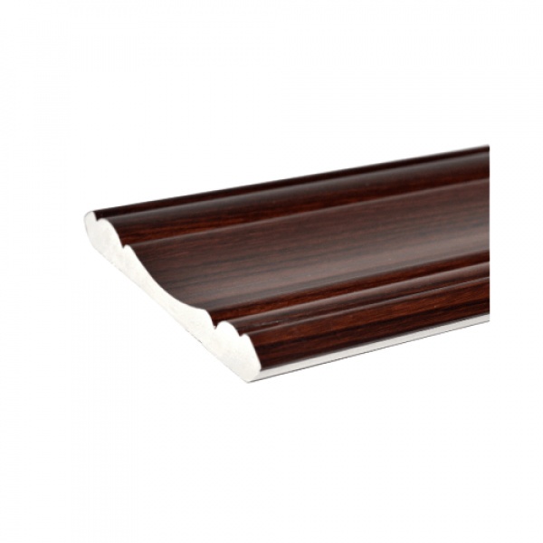GREAT WOOD ไม้บัวบน PVC FCR-1004A (MI01) 100x13.5x2700มม. สีวอลนัท