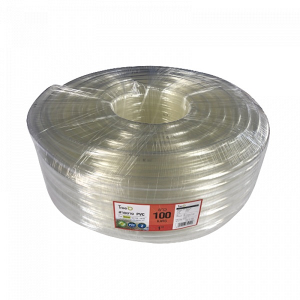 Tree’O สายยาง พีวีซี รุ่นPCHT25-100 ขนาด 1” x100M สีใส