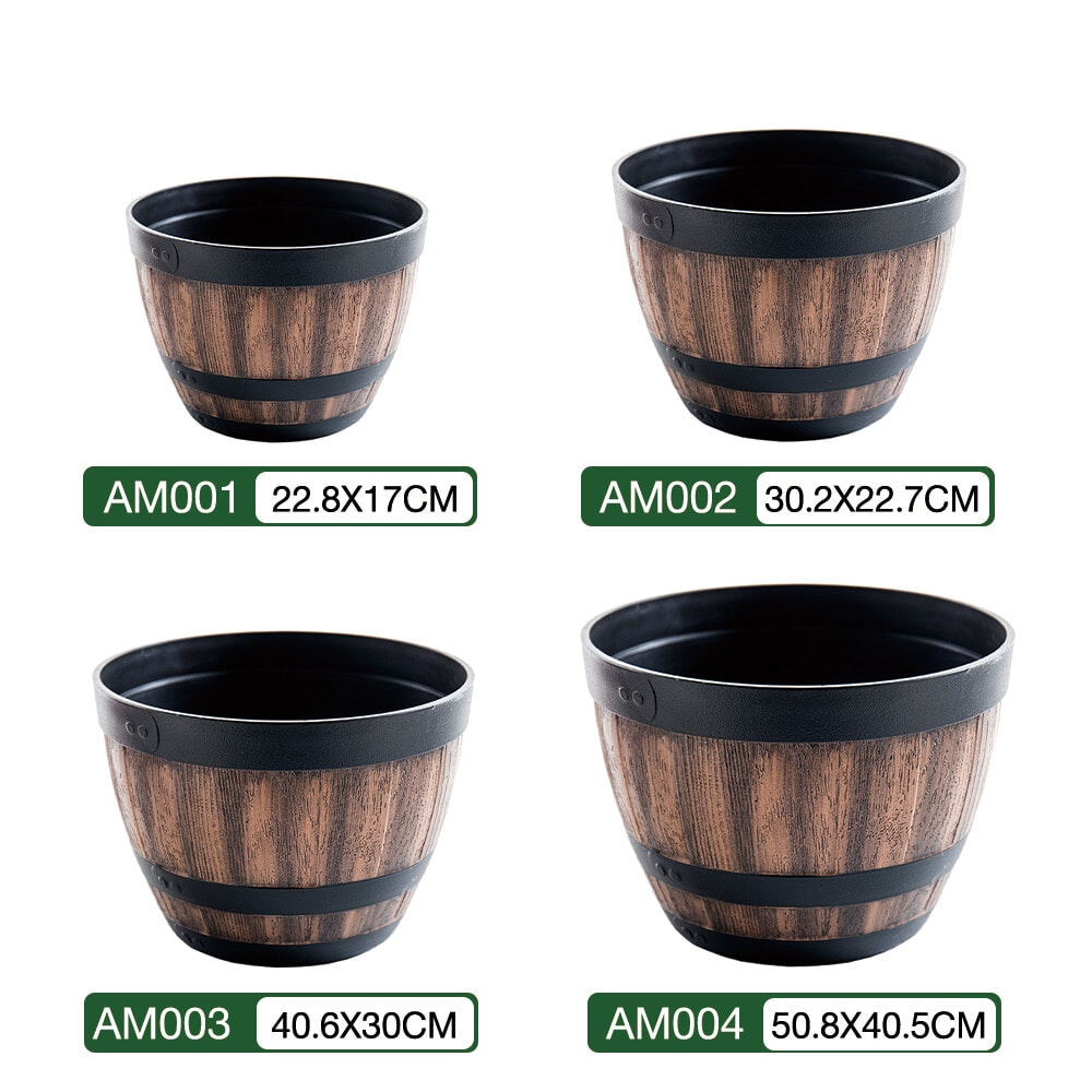 Tree O กระถางต้นไม้ 20นิ้ว รุ่น AM004 ขนาด 50.8*40.5ซม. สีไม้