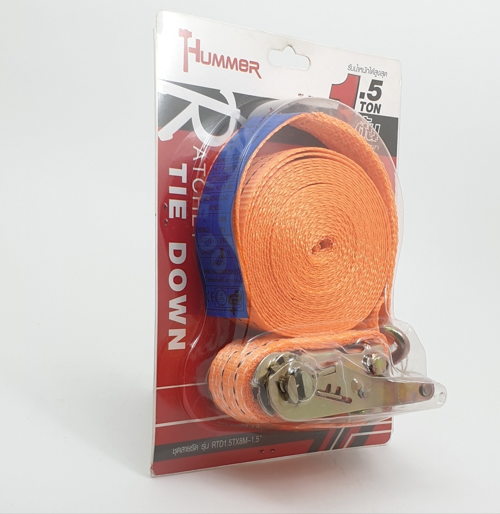 HUMMER ชุดสายรัด (รับน้ำหนักได้ 1.5ตัน) รุ่น RTD1.5TX8M-1.5"
