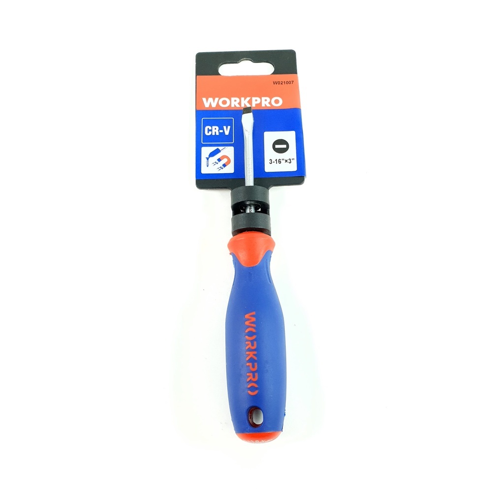 WORKPRO ไขควงปากแบน รุ่น W021007 ขนาด 3/16x3นิ้ว