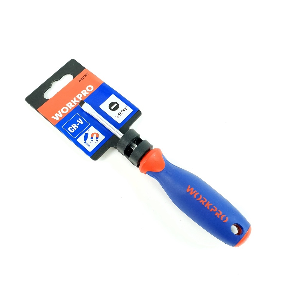 WORKPRO ไขควงปากแบน รุ่น W021007 ขนาด 3/16x3นิ้ว