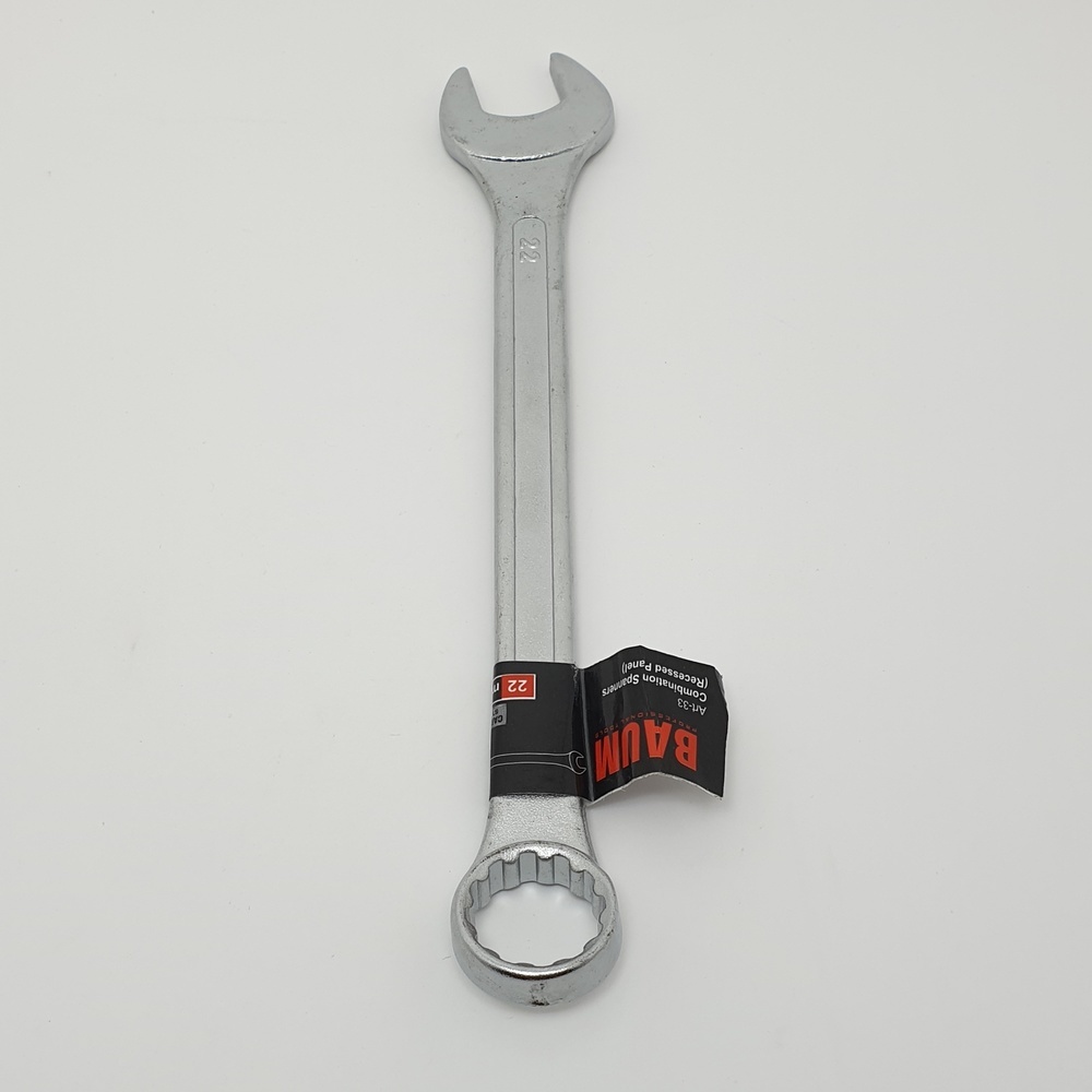 BAUM ประแจแหวนข้างปากตาย 22mm. (Carbon-Steel)