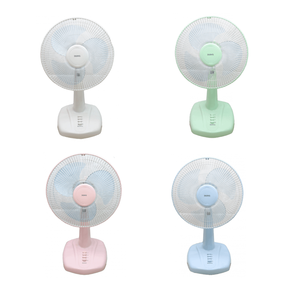 INOVA พัดลมตั้งโต๊ะ 12 นิ้ว รุ่นHG-A1202 สีฟ้า