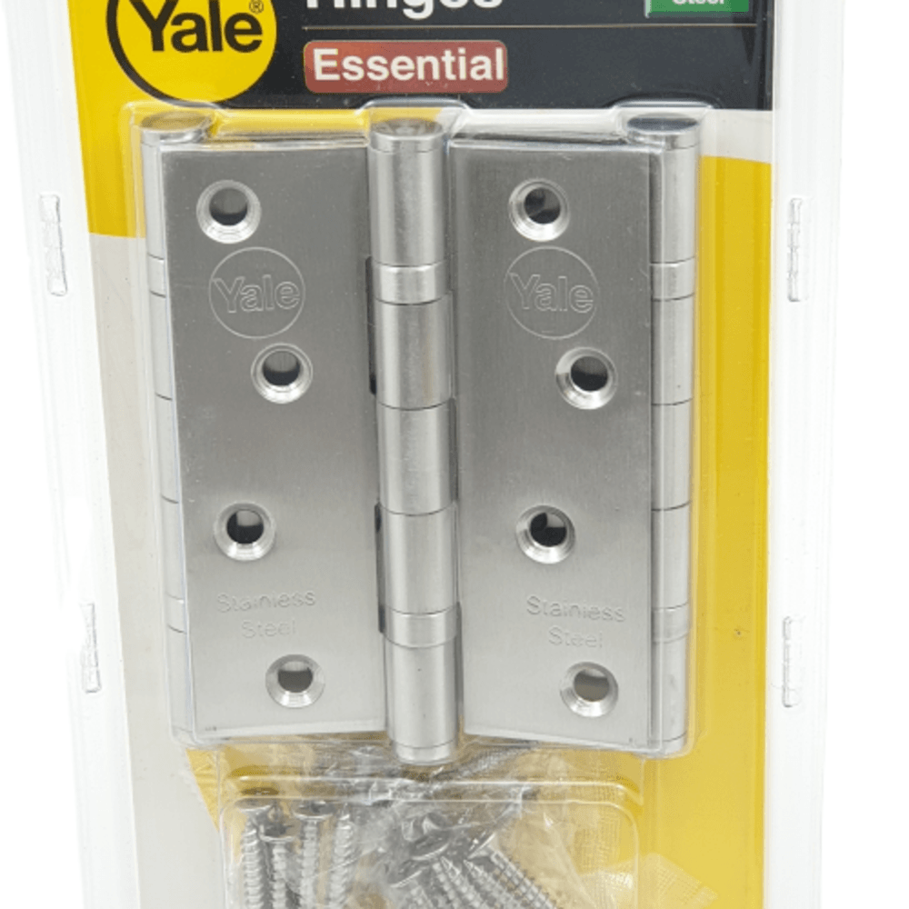 YALE บานพับสแตนเลส 4 แหวนลูกปืน 4"x3"x2มม. แพ็ค 3 รุ่น EHISL4320BBP3E2 สีสเตนเลส