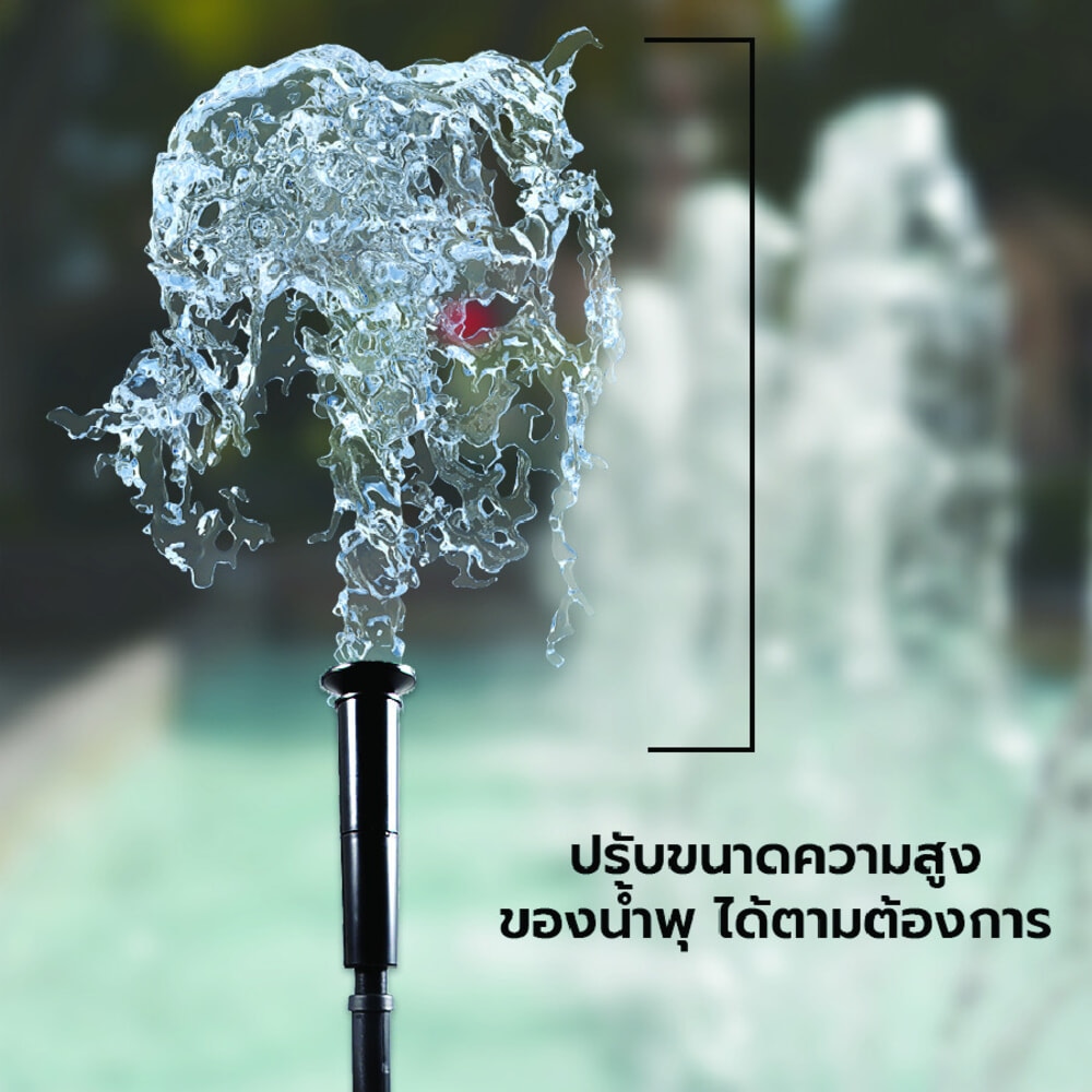BOYU ปั๊มน้ำตู้/บ่อปลาพร้อมชุดหัวน้ำพุ รุ่นSPA-1000C ขนาด16W Qmax1000L/H Hmax1.8เมตร สีดำ