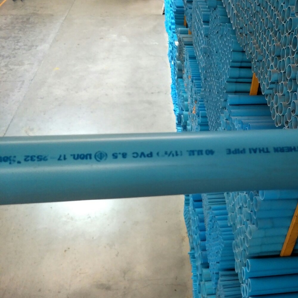 ท่อน้ำไทย ท่อพีวีซี 1 1/2"(40) ชั้น 8.5 ปลายเรียบ