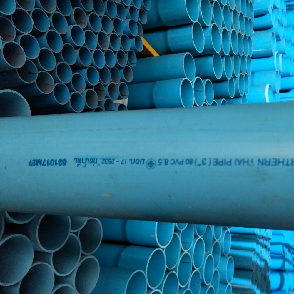 ท่อน้ำไทย ท่อพีวีซี 3"(80) ชั้น 8.5 ปลายเรียบ