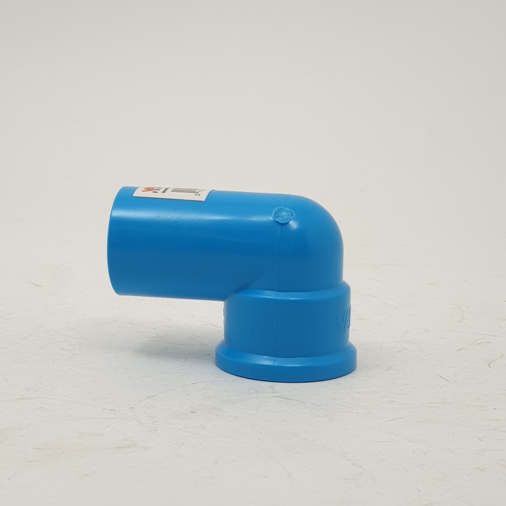 VAVO ข้องอ 90 เกลียวใน ทองเหลือง หนา 1/2"(18) สีฟ้า
