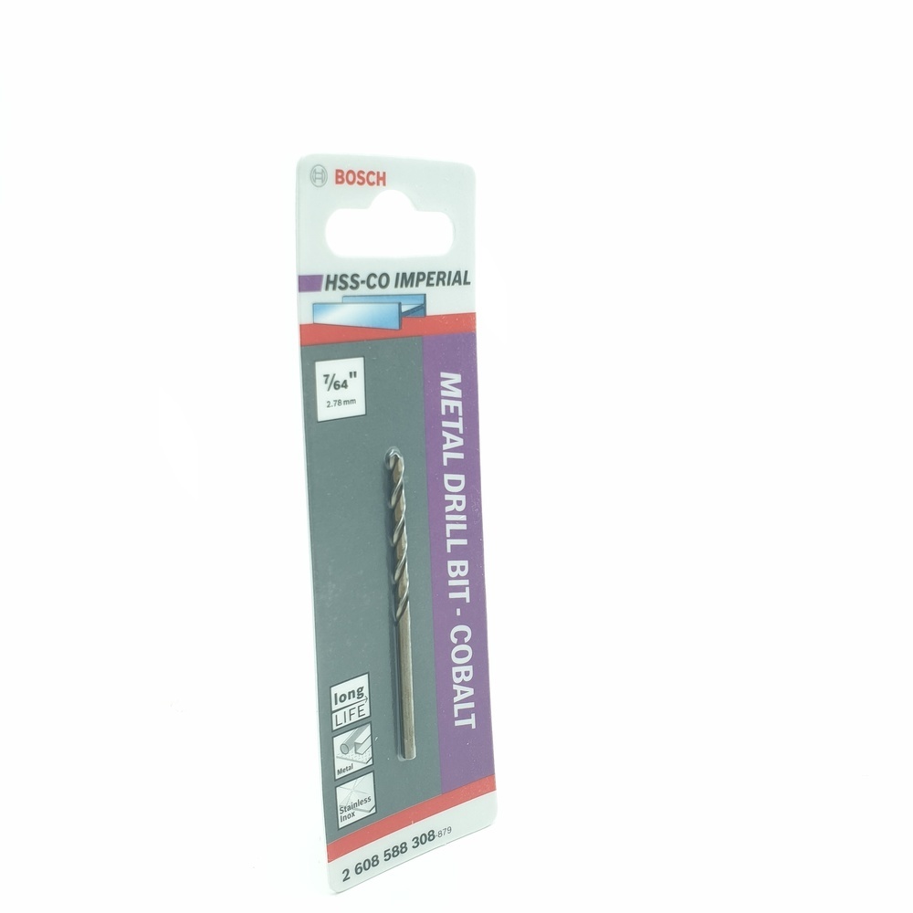 BOSCH ดอกเจาะสแตนเลส HSS-CO 7/64" x 38/67 มม.