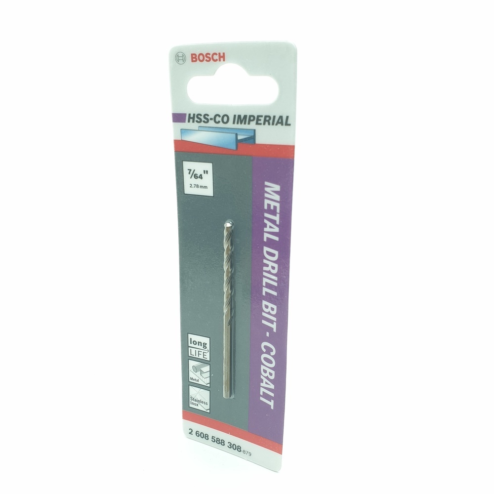 BOSCH ดอกเจาะสแตนเลส HSS-CO 7/64" x 38/67 มม.