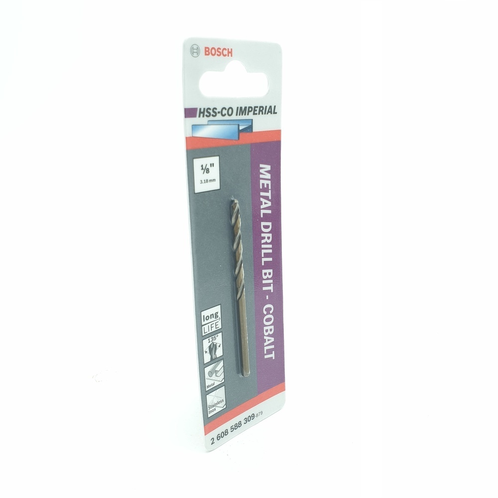BOSCH ดอกเจาะสแตนเลส HSS-CO 1/8" x 41/70 มม.