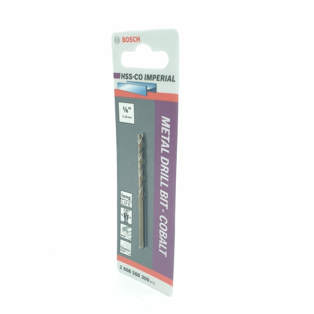 BOSCH ดอกเจาะสแตนเลส HSS-CO 1/8" x 41/70 มม.
