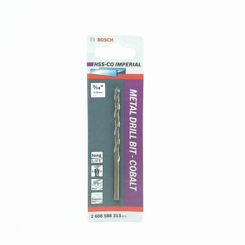 BOSCH ดอกเจาะสแตนเลส HSS-CO 3/16" x 59/89 มม.