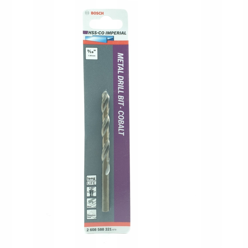 BOSCH ดอกเจาะสแตนเลส HSS-CO 5/16" x 81/114 มม.