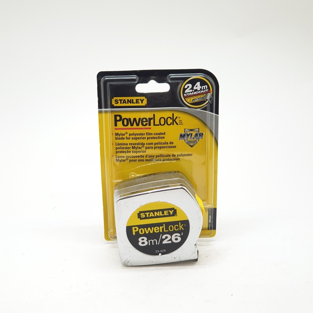 STANLEY ตลับเมตร 8 เมตร รุ่น POWERLOCK 8M 33-428