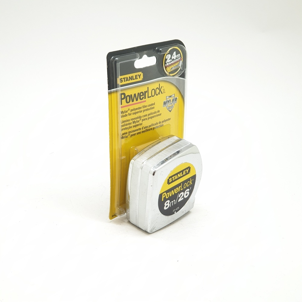 STANLEY ตลับเมตร 8 เมตร รุ่น POWERLOCK 8M 33-428