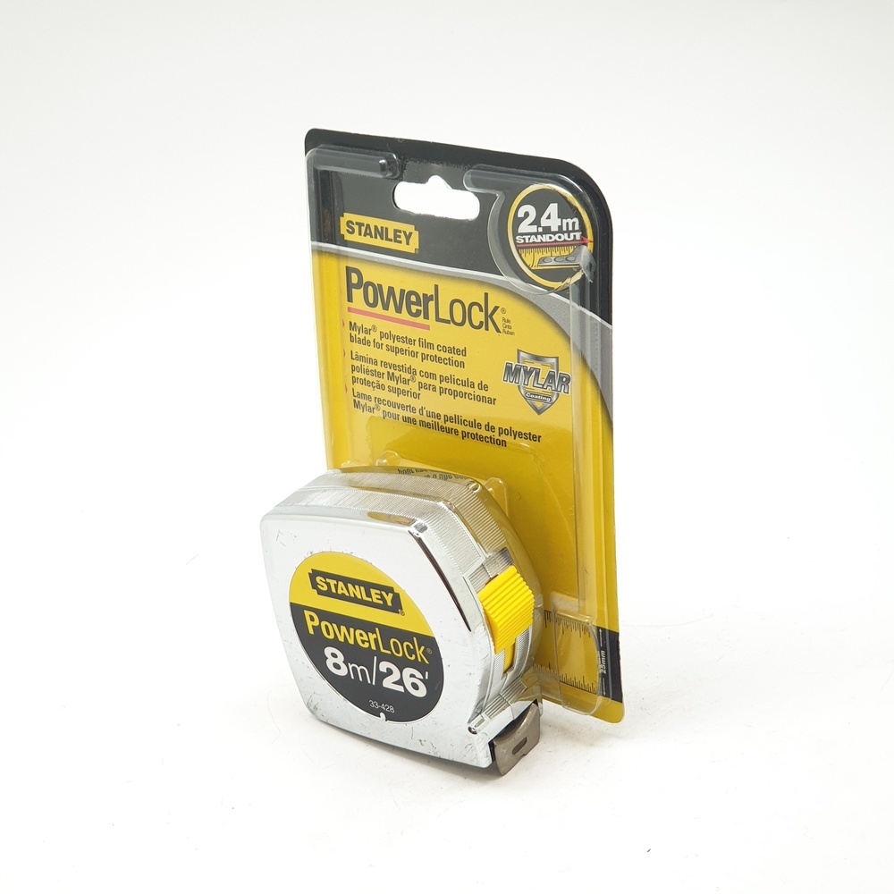 STANLEY ตลับเมตร 8 เมตร รุ่น POWERLOCK 8M 33-428