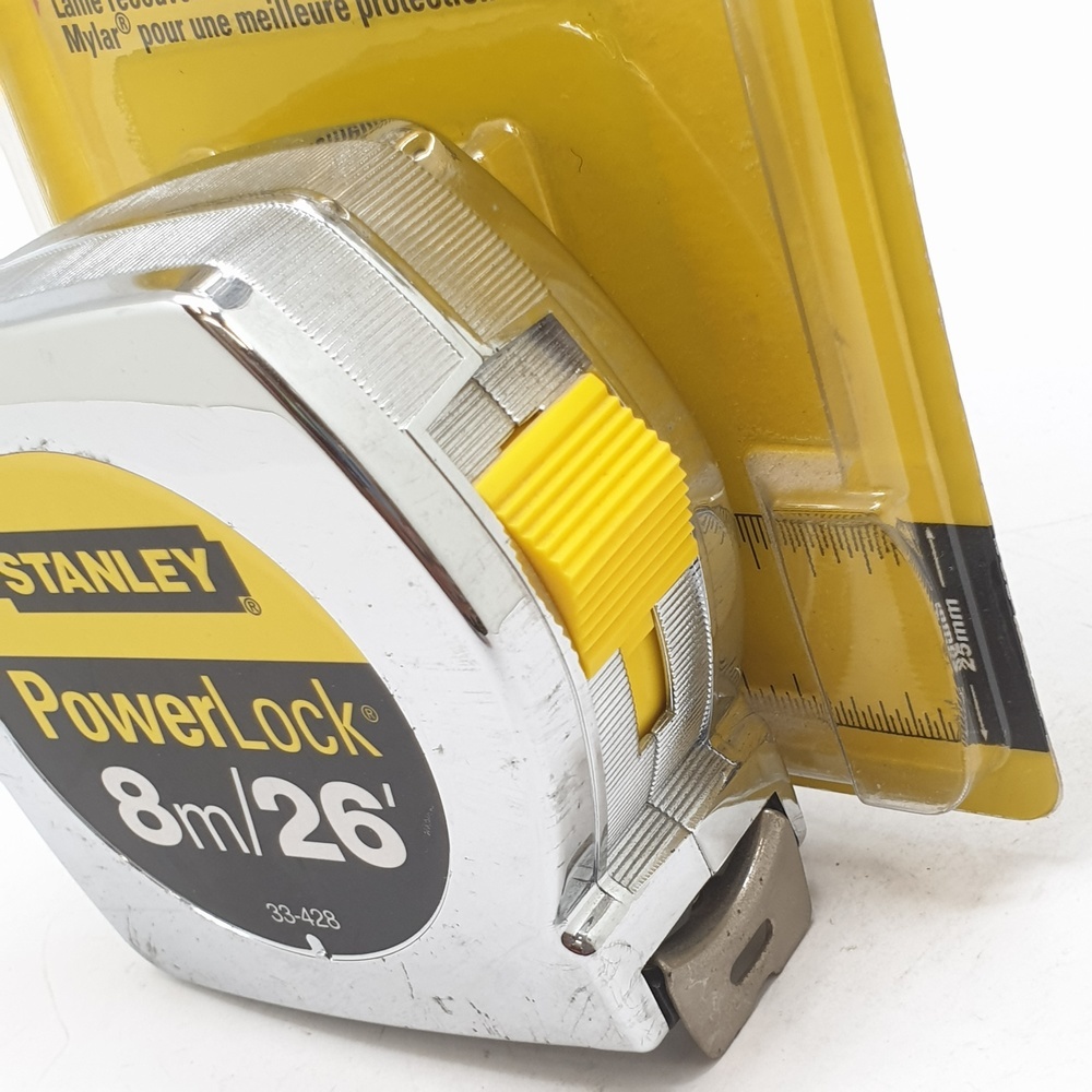 STANLEY ตลับเมตร 8 เมตร รุ่น POWERLOCK 8M 33-428
