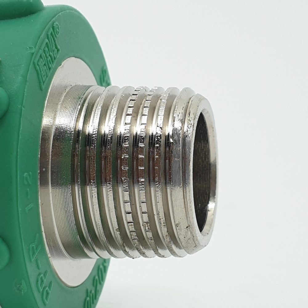 ERA ข้อต่อตรงเกลียวนอก PPR 1/2"(20mm)x1/2"(18) สีเขียว