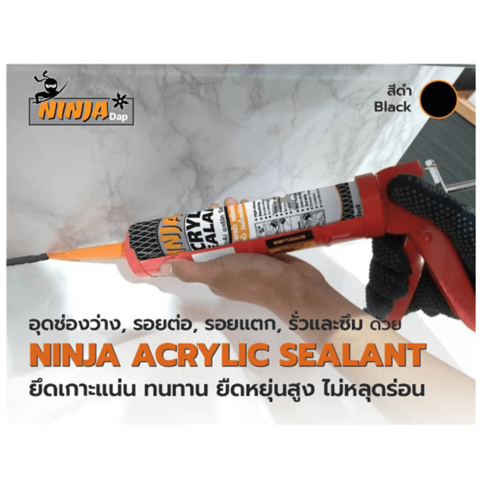 BESBOND นินจาแด๊ป อะคริลิค ซีลแลนท์ 450 กรัม สีดำ