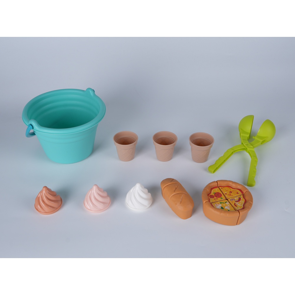 TOYS ของเล่นชุดถังชายหาดและอุปกรณ์ 10 ชิ้น รุ่น HG-1128 ขนาด 18x17x18 ซม. คละสี