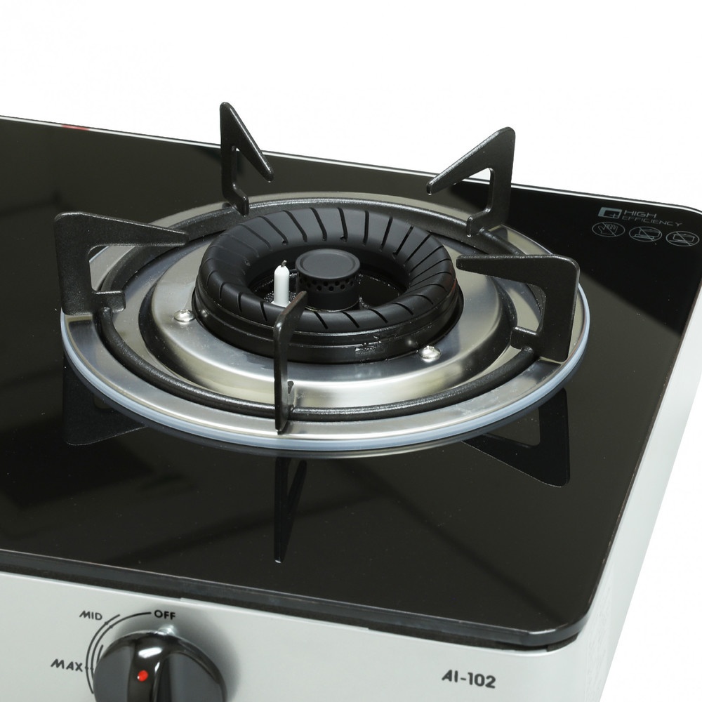 LUCKY FLAME Ai-102 เตาเเก๊ส2หัว สีเทา