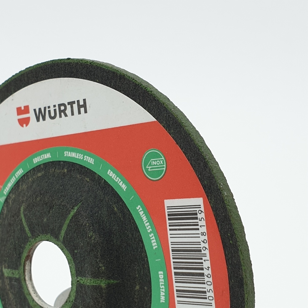 แผ่นเจียรสแตนเลส 4" Wurth 100x3.0x16.0