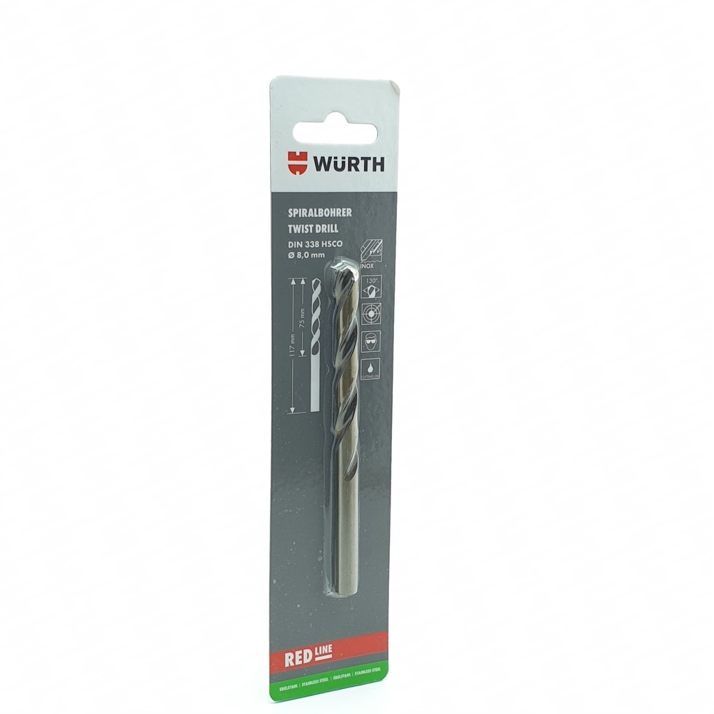 ดอกสว่านเจาะสแตนเลส 8 mm. HSCO WURTH