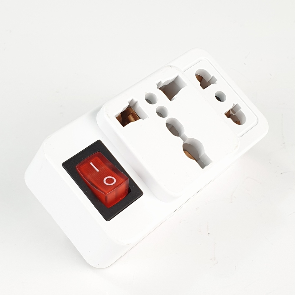 V.E.G. ปลั๊กแปลงไฟ Universal Socket Adapter 2 ช่อง 1 สวิตซ์ รุ่น SH-8A