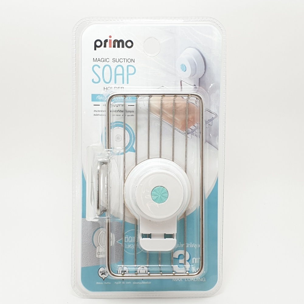 Primo ที่ใส่สบู่สเตนเลส แบบติดผนังสูญญากาศ รุ่น SM-1622 สีโครเมี่ยม