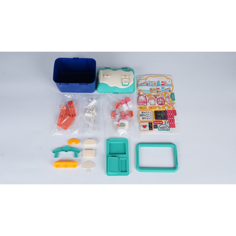 TOYS ของเล่นชุดกระเป๋าเครื่องมือแพทย์พร้อมอุปกรณ์ # 2201-2 ขนาด 16.5x13.5x19 ซม.