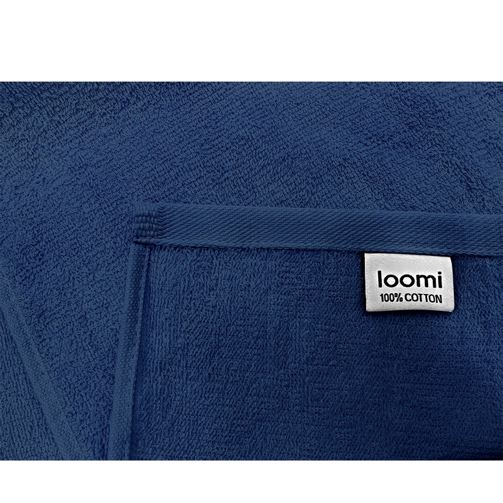 loomi ผ้าขนหนู 50x70 ซม. (19x27 นิ้ว)รุ่น TPYI-04 สีน้ำเงินเข้ม
