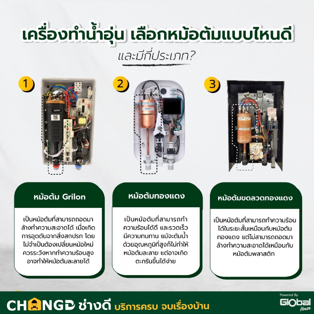 ค่าบริการติดตั้งเครื่องทำน้ำร้อนแบบหม้อต้ม ปริมาตร 15-30 ลิตร (รวมอุปกรณ์ ยกเว้นเดินระบบท่อประปา)