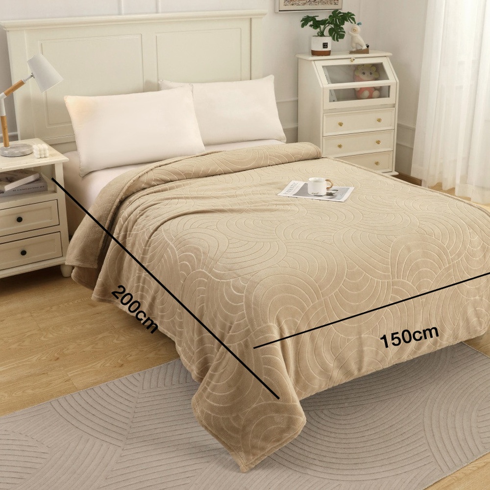Truffle ผ้าห่ม รุ่น Yuna-01 ขนาด 150x200 ซม. สีเบจ