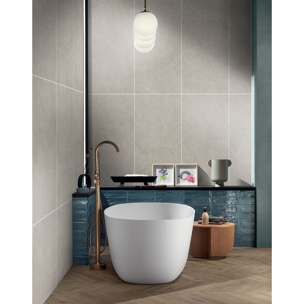 La Arezza 60X120 ซม.กระเบื้องพอร์ซเลน รุ่น The voque Dark gray (DGD12600LA08) Matt - Hone Random (3pcs /box 2.16 sqm)