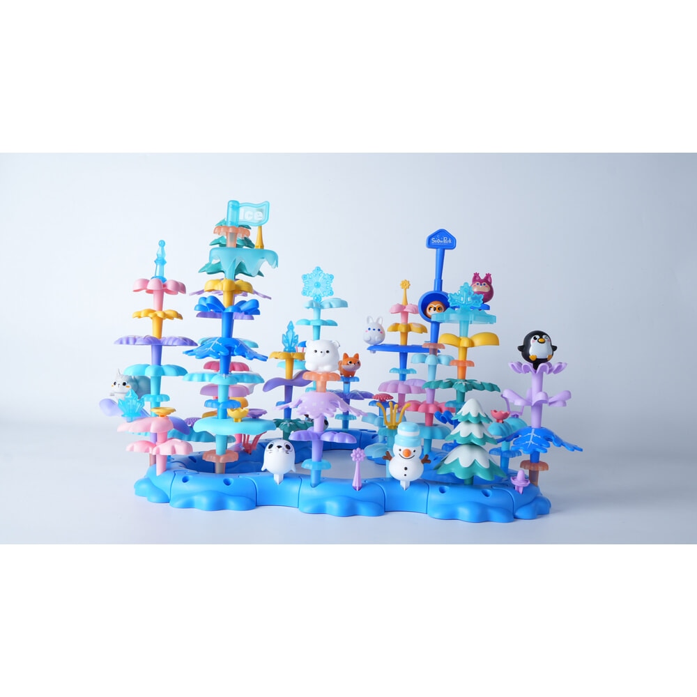 TOYS ของเล่นชุดตัวต่อป่าฤดูหนาวสัตว์ต่างๆ #958C ขนาด(33x27x23ซม.)