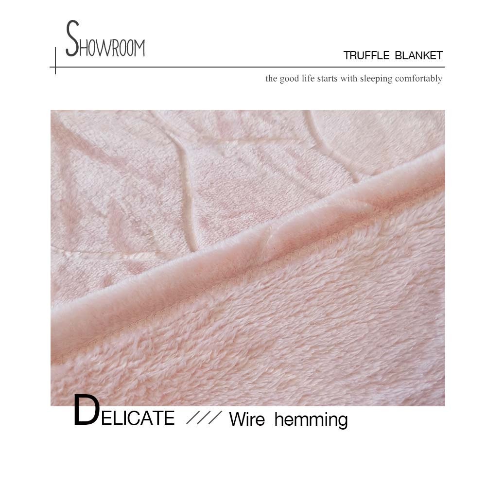 TRUFFLE ผ้าห่ม รุ่น LAMAE-03 ขนาด 150x200x0.5 ซม. สีชมพูอ่อน