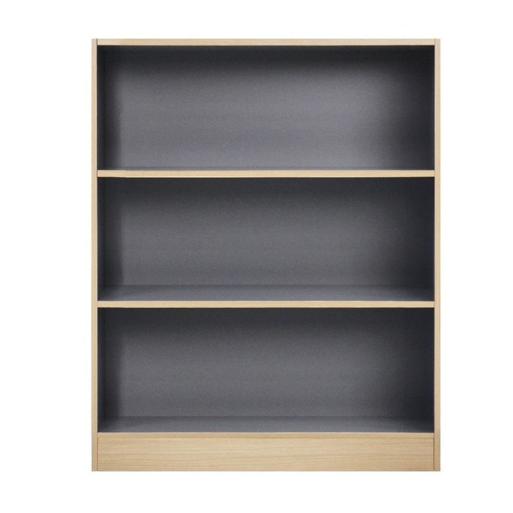 DELICATO ชั้นอเนกประสงค์ 3 ช่ั้อง ขนาด 80x29x106 ซม. สีบีช/เทา