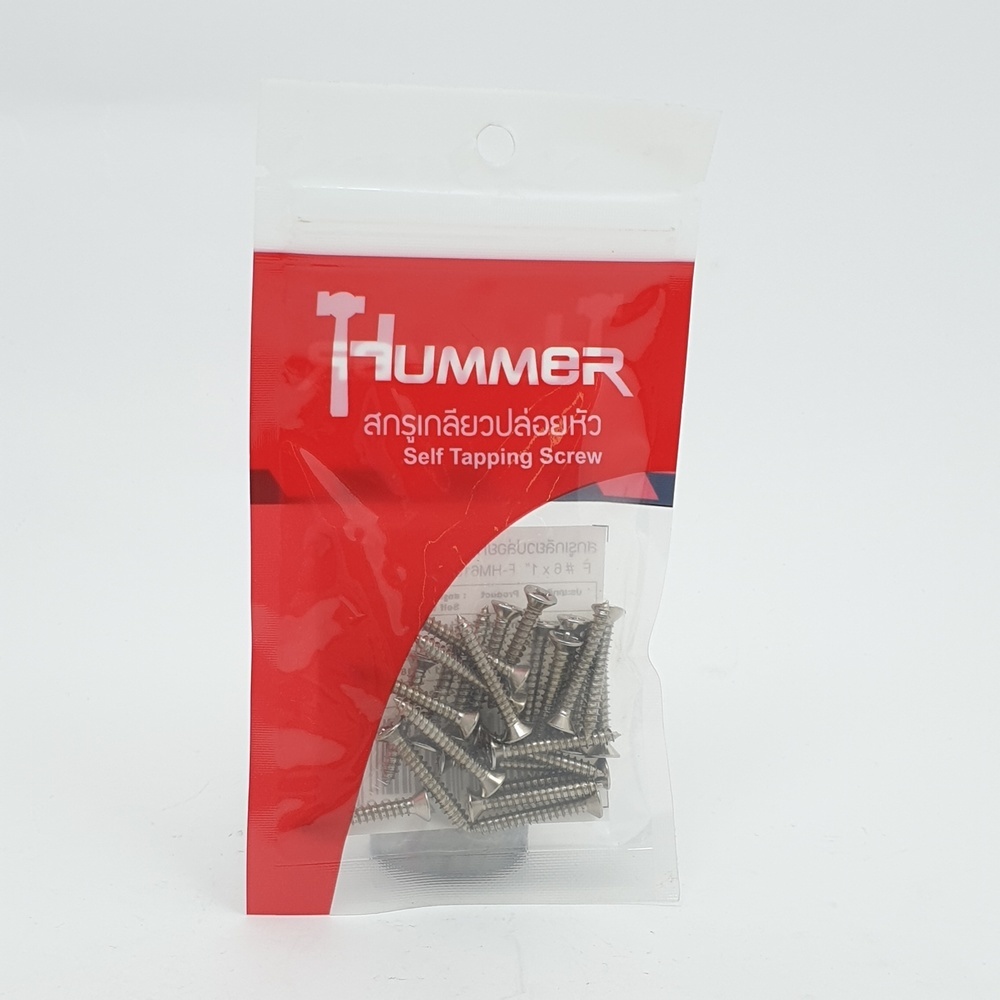 HUMMER สกรูเกลียวปล่อยหัว F-HM610 ขนาด 6x1" (25ตัว/แพ็ค)