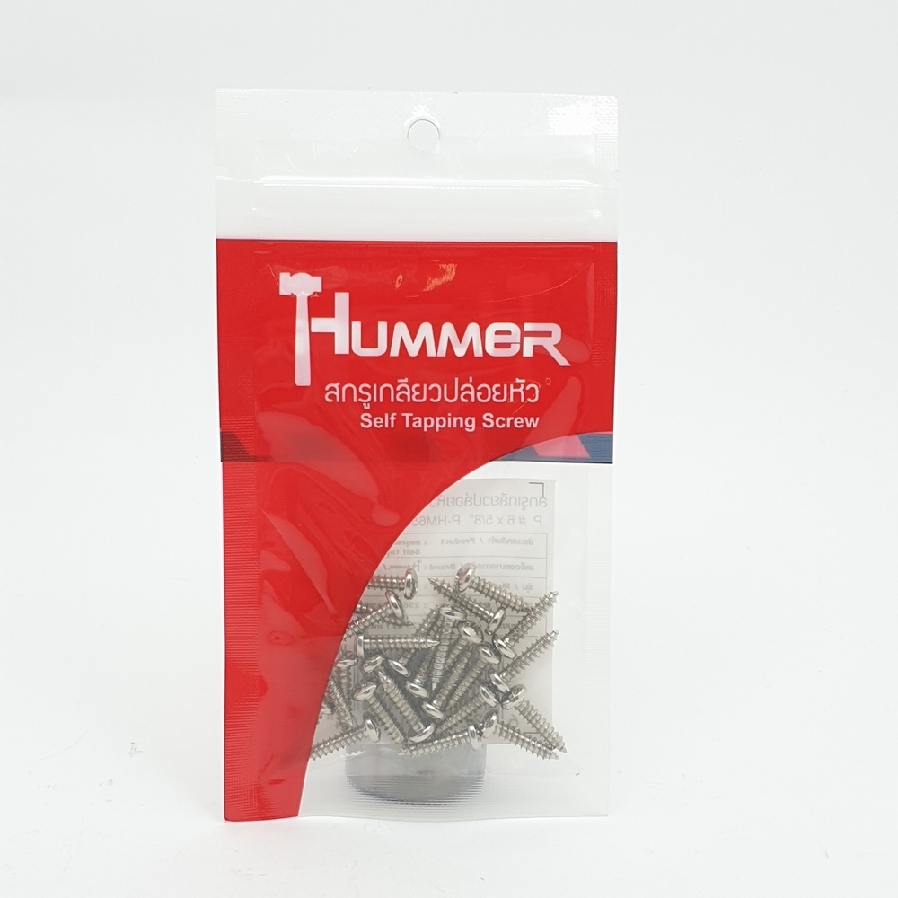HUMMER สกรูเกลียวปล่อยหัว P-HM658 ขนาด 6X5/8" (25ตัว/แพ็ค)