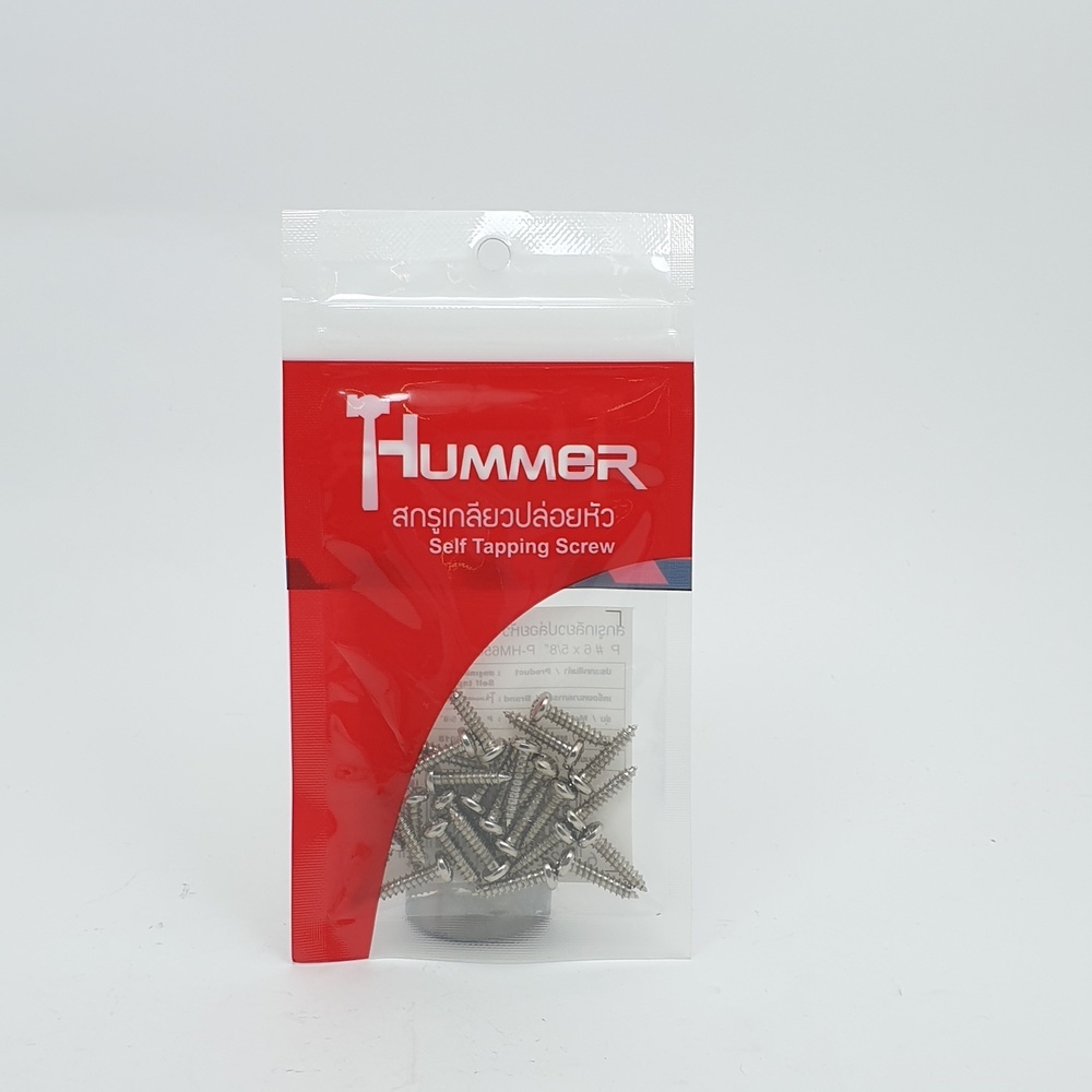 HUMMER สกรูเกลียวปล่อยหัว P-HM658 ขนาด 6X5/8" (25ตัว/แพ็ค)