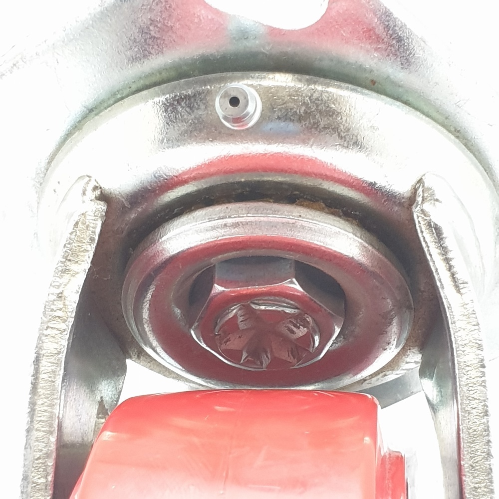 KAMPER ลูกล้อโพลียูรีเทน (PU) แป้นหมุน - มีเบรค รุ่น 1054-125B 5 นิ้ว