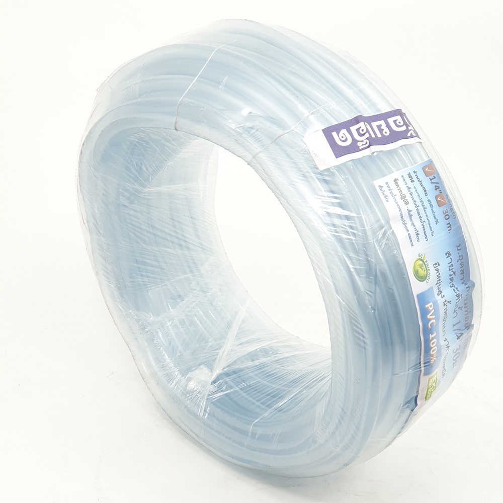 ท่อยางไทย สายยาง พีวีซี (สายวัดระดับ)1/4"x30M สีใส