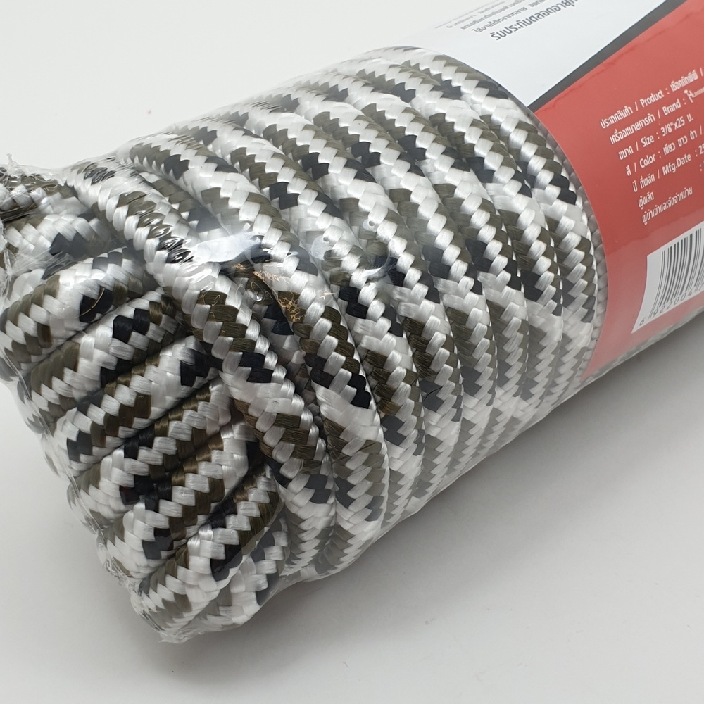 เชือกถักพีพี 3/8"x25 M ลายพรางภูเขาหิมะ