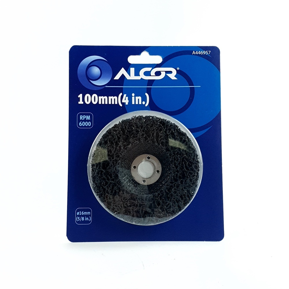แผ่นขัดลอกสนิม 100MM(4”) รูแกน 16MM รุ่น A446957 ALCOR