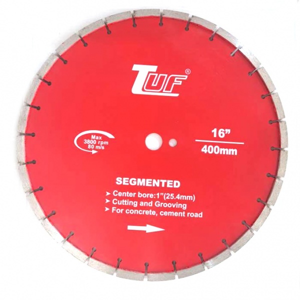 TUF ใบตัดเพชรสำหรับพื้นถนน ขนาด 400x25.4x10x11mm (16นิ้ว) รุ่น RDCUT40010