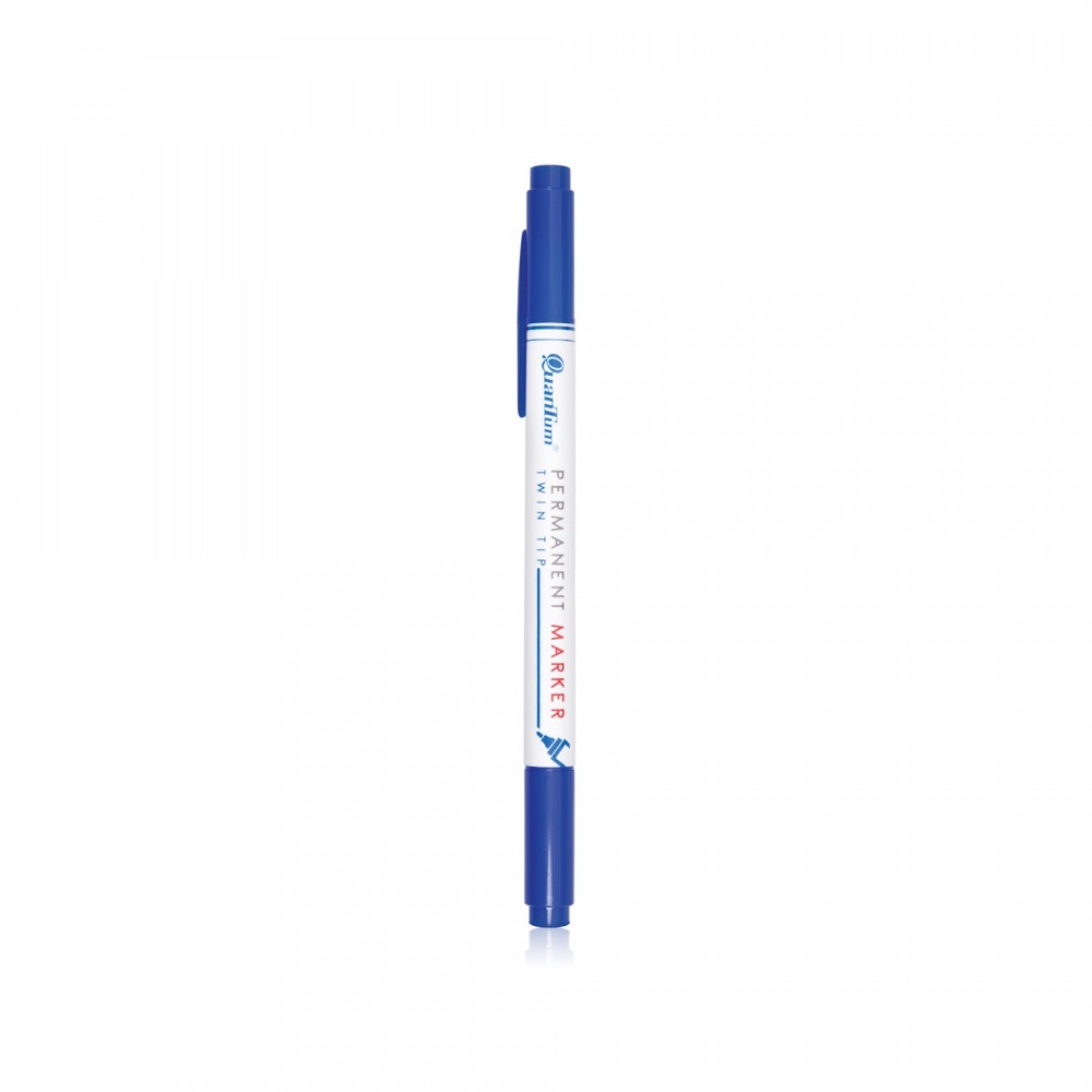 Quantum ปากกาเขียนดีวีดี 2 หัว รุ่น QDVD1020 สีน้ำเงิน (1ด้าม/แพ็ค)