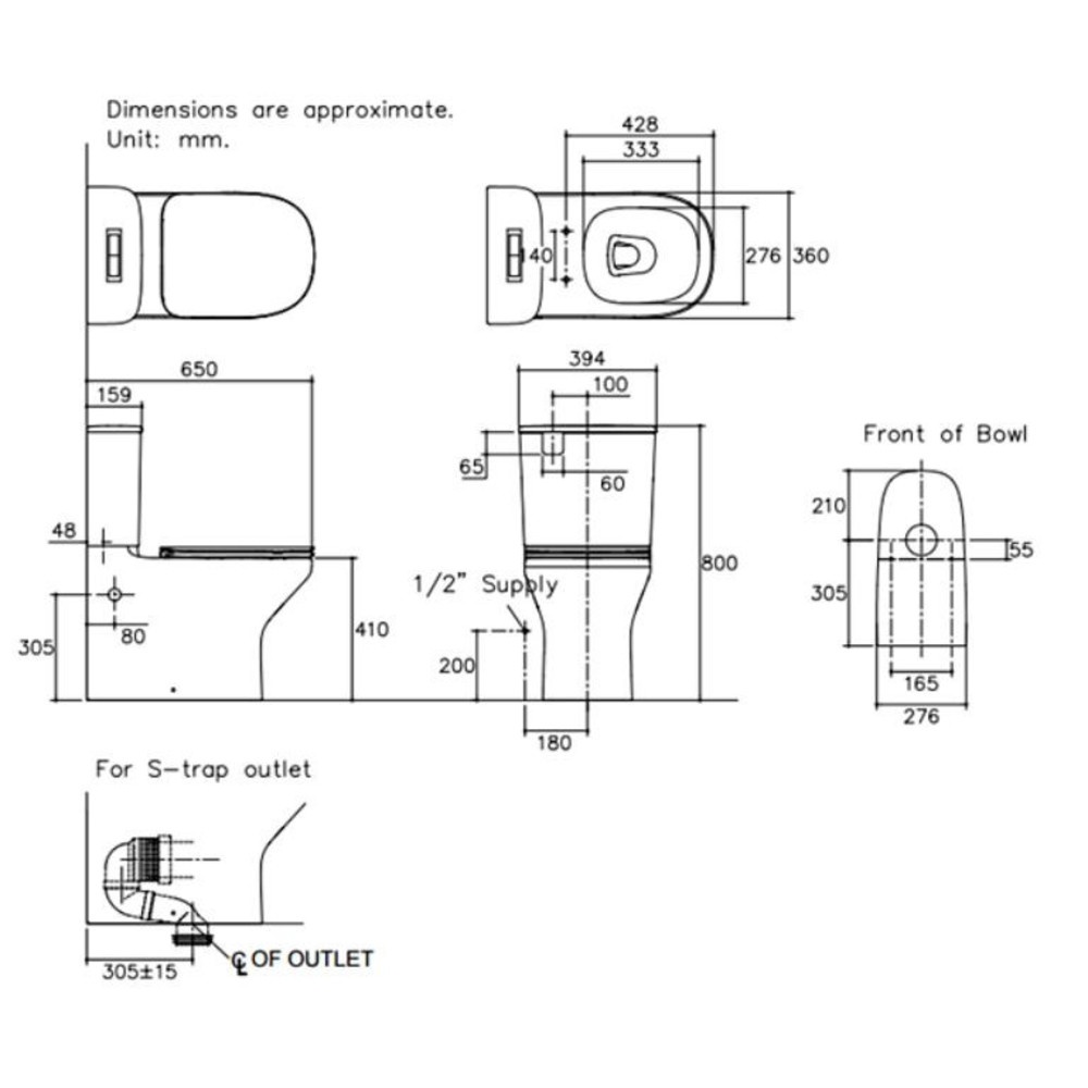 KOHLER สุขภัณฑ์แบบสองชิ้น ใช้น้ำ 3/4.5 ลิตร รุ่น โมเดิร์นไลฟ์